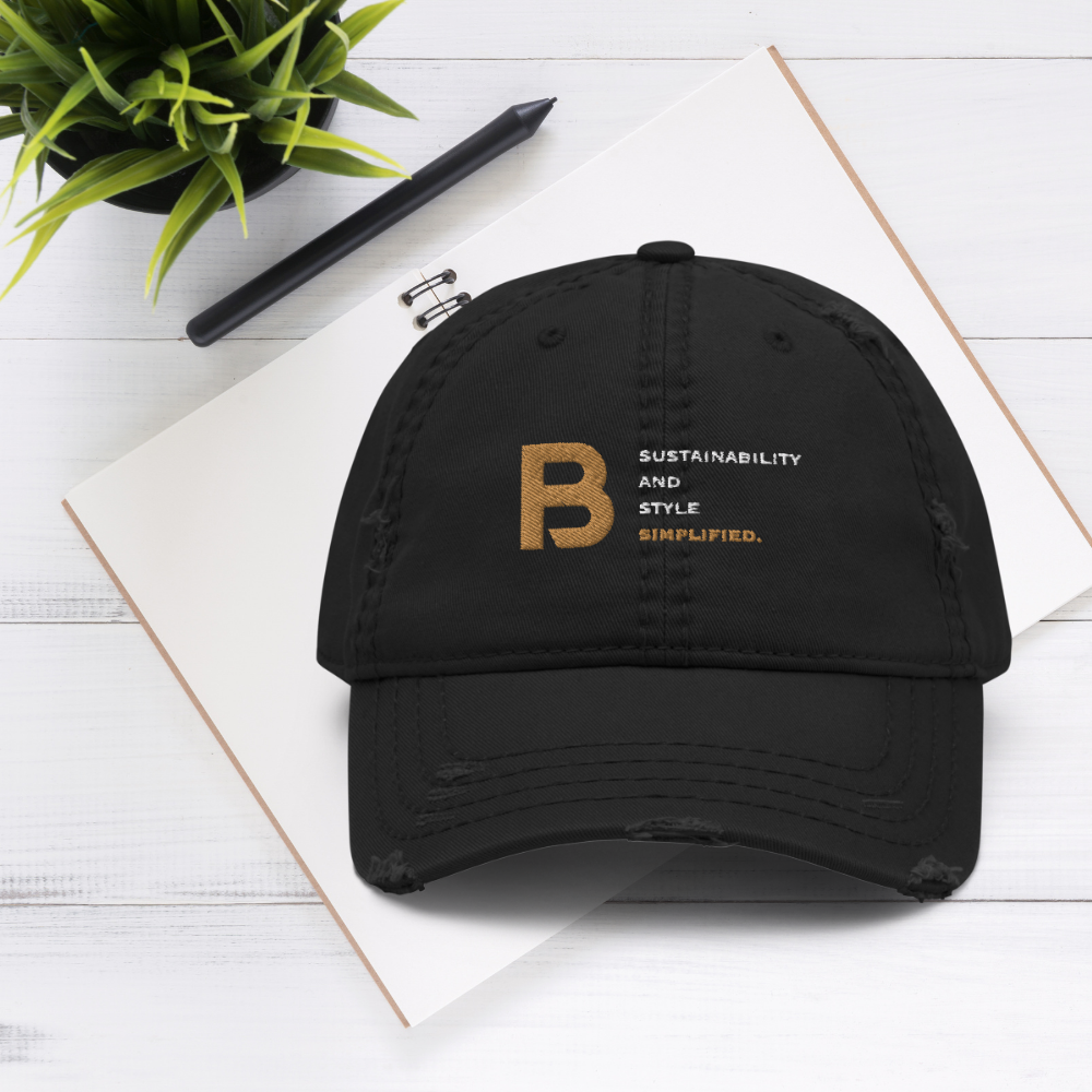 Signature Distressed Dad Hat - Blackwood Premium