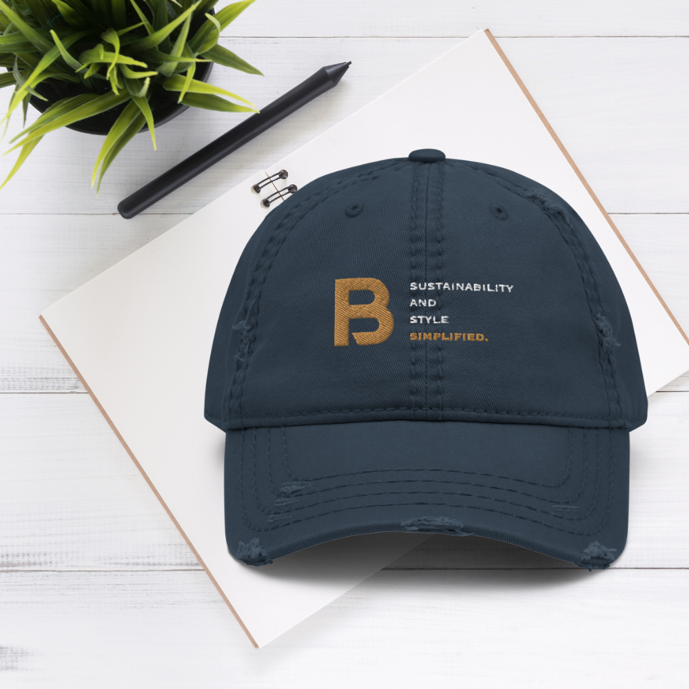 Signature Distressed Dad Hat - Blackwood Premium