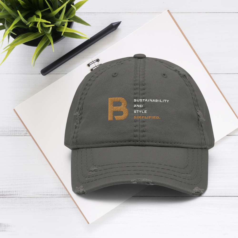 Signature Distressed Dad Hat - Blackwood Premium