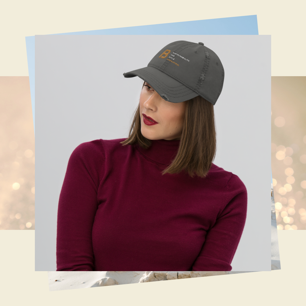 Signature Distressed Dad Hat - Blackwood Premium