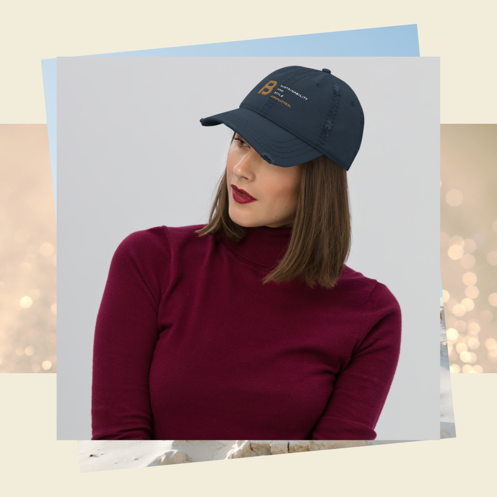 Signature Distressed Dad Hat - Blackwood Premium