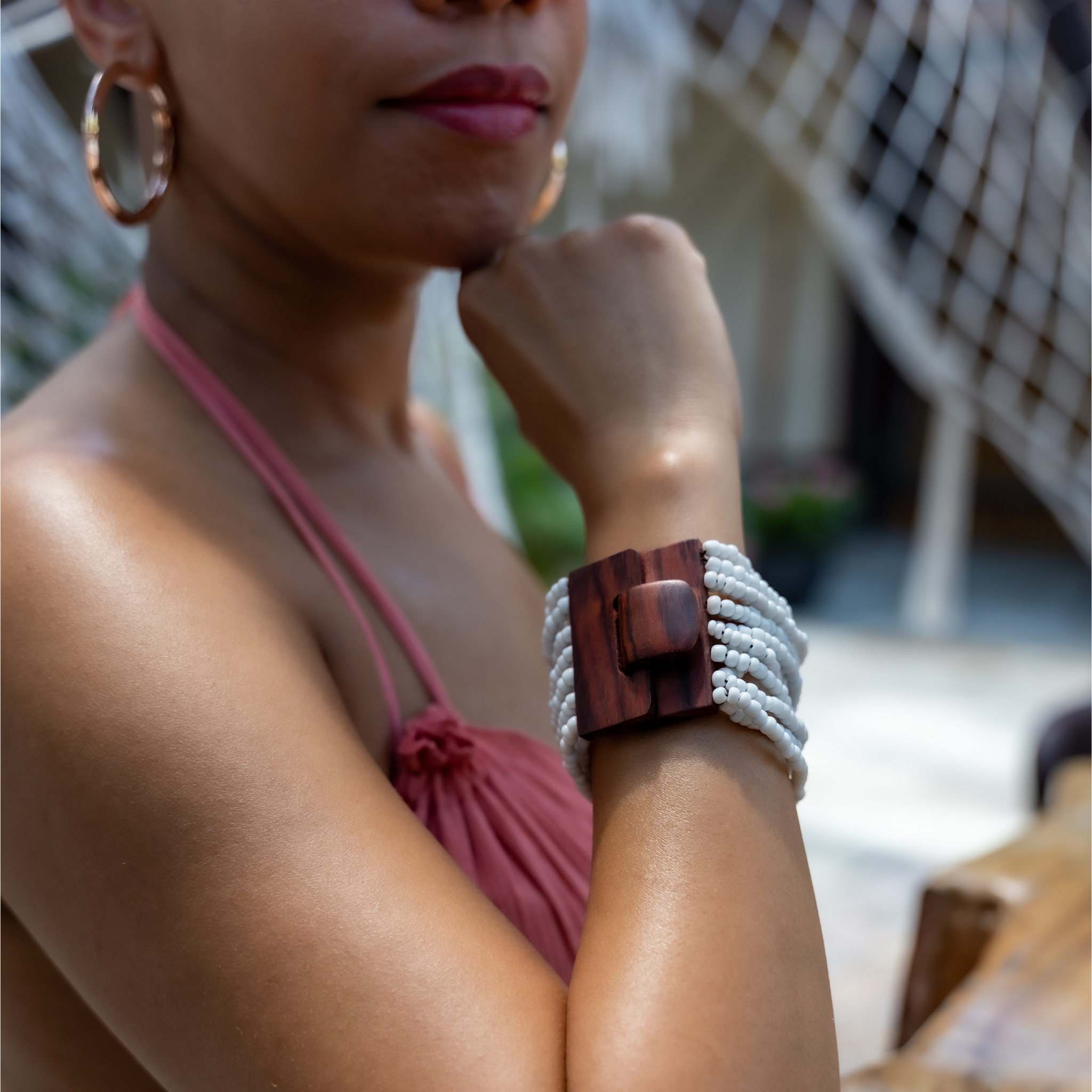 Shanti Bracelet | Orchid White Bracelets - Blackwood Premium