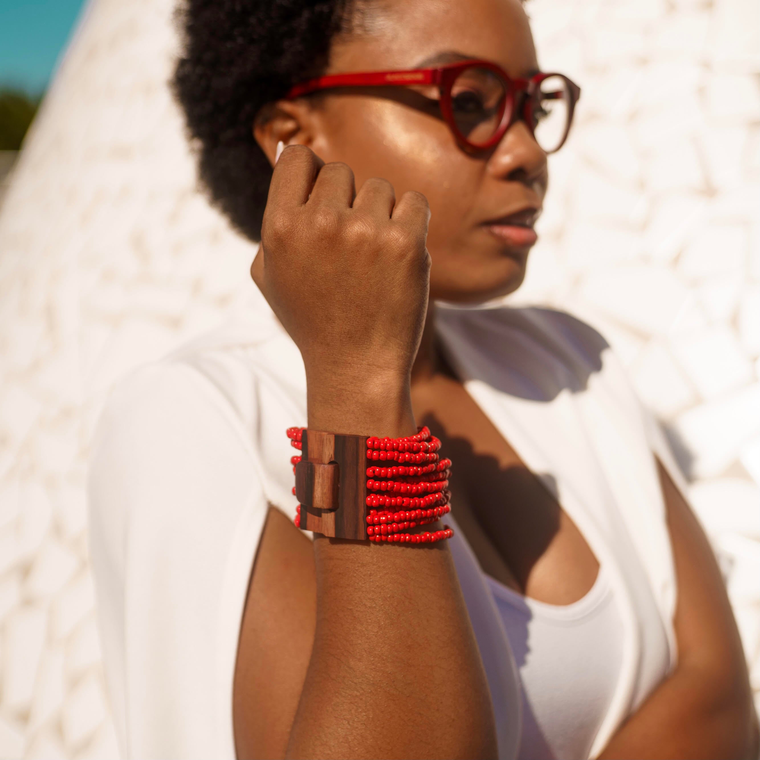 Shanti Bracelet | Feisty Red Bracelets - Blackwood Premium