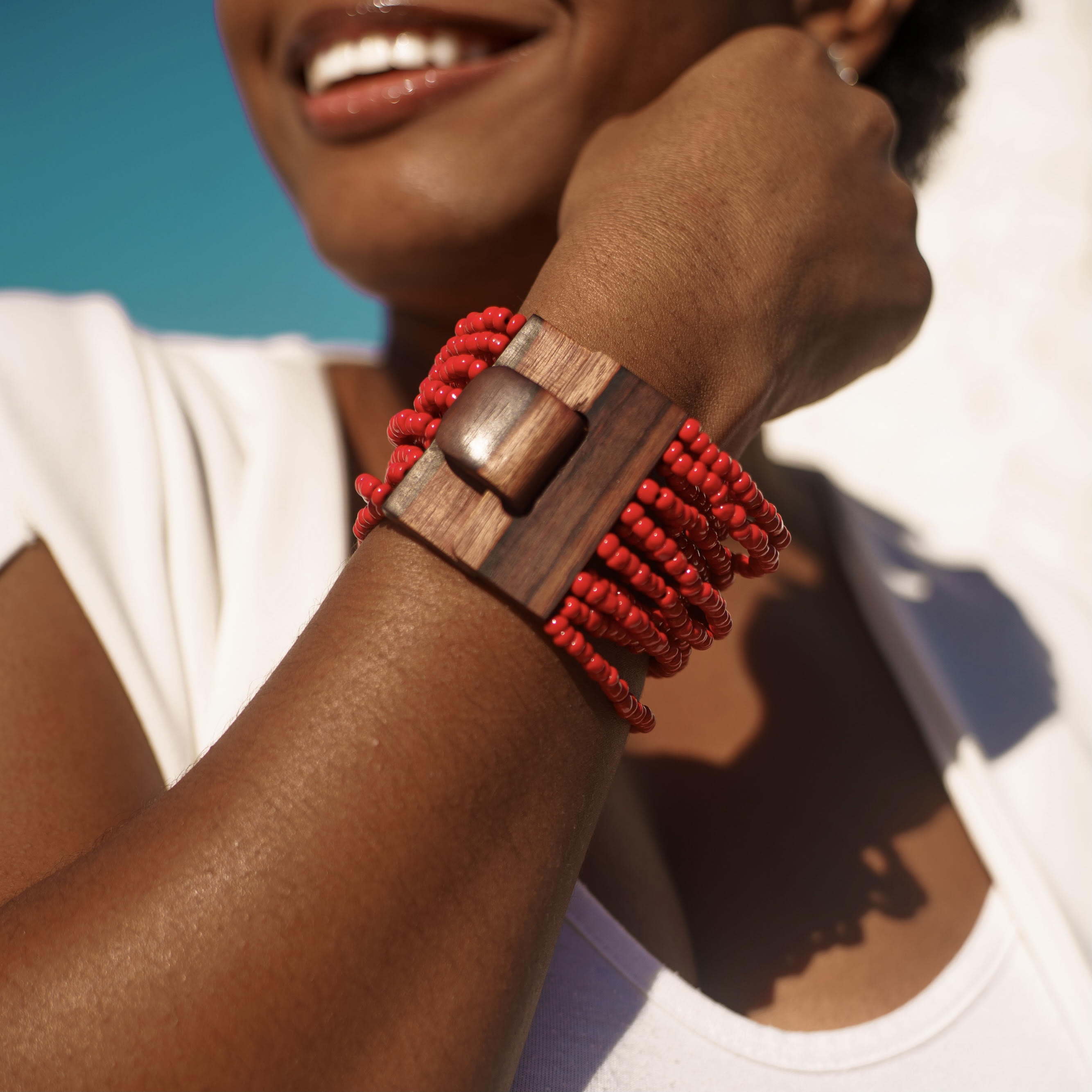 Shanti Bracelet | Feisty Red Bracelets - Blackwood Premium