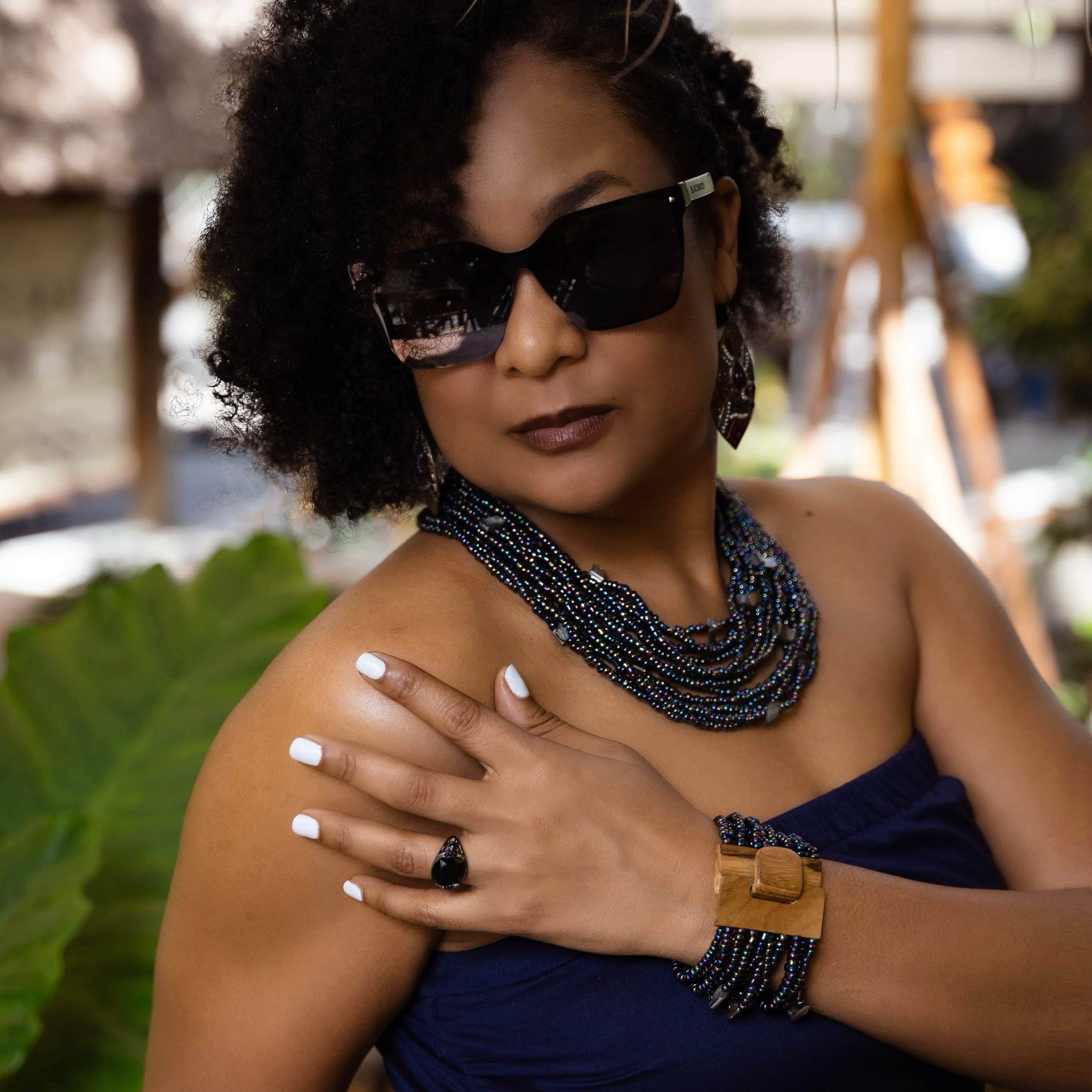 Shanti Bracelet & Necklace Set | Peacock Bracelets - Blackwood Premium