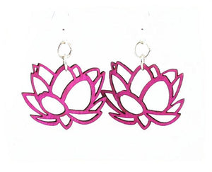Lotus Blossoms Earrings - Blackwood Premium