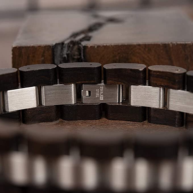 ELEMENT | Ebony Wood & Stainless Steel Bracelet Bracelets - Blackwood Premium