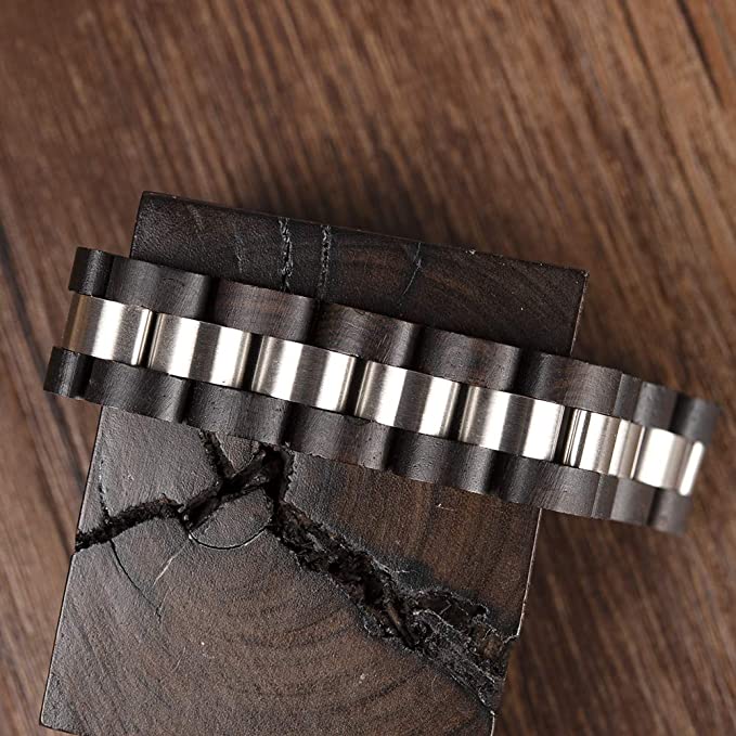 ELEMENT | Ebony Wood & Stainless Steel Bracelet Bracelets - Blackwood Premium