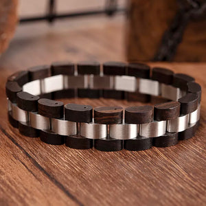 ELEMENT | Ebony Wood & Stainless Steel Bracelet Bracelets - Blackwood Premium