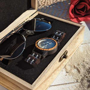 PLATINUM x SLATE | Watch & Sunglasses Gift Set Watch & Sunglasses Gift Set - Blackwood Premium