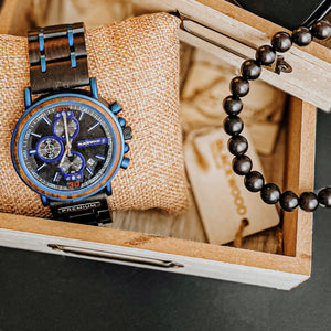LUXE Watch & Bracelet Gift Set - Blackwood Premium